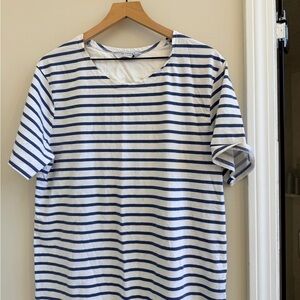 Classic Navy Striped Men's Shirt size large